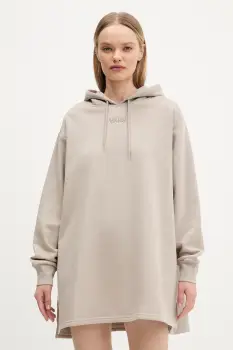 Vans bluza culoarea bej, cu gluga, uni, VN000RD27D61 imagine