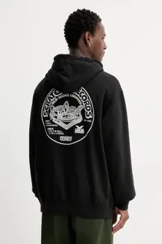 Vans bluza culoarea negru, cu gluga, cu imprimeu, VN000PA9BLK1 imagine