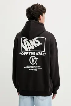 Vans bluza culoarea negru, cu gluga, cu imprimeu, VN000PGMY281 imagine