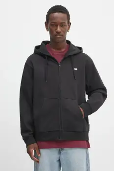 Vans bluza culoarea negru, cu gluga, cu imprimeu, VN000R9ZBLK1 imagine