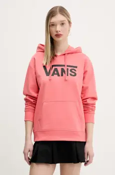 Vans bluza femei, culoarea portocaliu, cu gluga, cu imprimeu, VN000A5RD6Z1 imagine