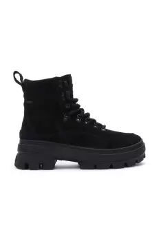 Vans cizme de piele Colfax Elevate MTE-2 femei, culoarea negru, cu platforma, izolat, VN000BVSBKA1 imagine