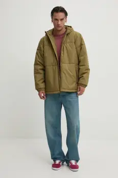 Vans geaca barbati, culoarea verde, de tranzitie, oversize, VN000HN6CUQ1 imagine