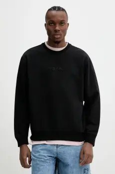 Vans hanorac de bumbac culoarea negru, cu imprimeu, VN000NWBBLK1 imagine