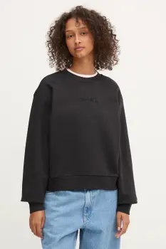 Vans hanorac de bumbac culoarea negru, uni, VN000RAMBLK1 imagine