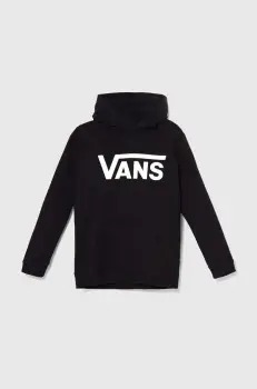 Vans hanorac de bumbac pentru copii Vans Classic II PO BY culoarea negru, cu gluga, cu imprimeu, VN000JBMBLK1 imagine