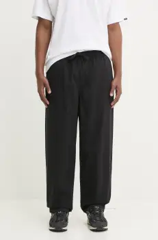 Vans pantaloni de bumbac barbati, culoarea negru, neted, VN00000DBLK1 imagine