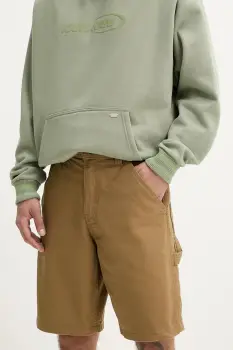 Vans pantaloni scurti din bumbac barbati, culoarea verde, VN000M39DZ91 imagine