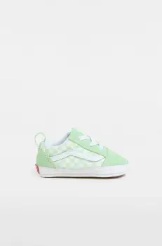 Vans pantofi pentru bebelusi Old Skool Crib culoarea verde, VN000CS5E2Y1 imagine