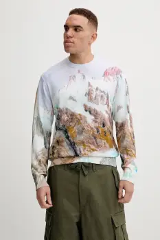 Vans pulover de bumbac Premium Classics LX Printed Knit Sweater light, VN000HMFWHT1 imagine