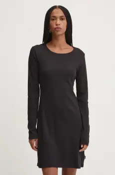 Vans rochie culoarea negru, mini, evazati, VN000NDGBLK1 imagine