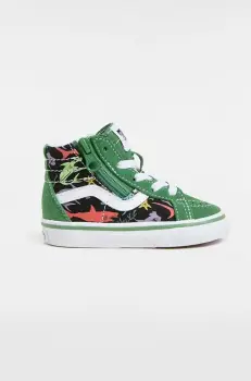Vans tenisi copii SK8-Hi Reissue Side Zip culoarea verde, VN0007Q3BGK1 imagine