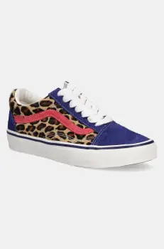 Vans tenisi din piele intoarsa Old Skool culoarea bleumarin, VN000D5N1PE1 imagine
