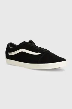 Vans tenisi din piele intoarsa Old Skool Lowpro culoarea negru, VN000D0E1KP1 imagine