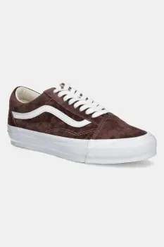 Vans tenisi din piele intoarsa Premium Classics LX Old Skool culoarea maro, VN000CXUDMV1 imagine