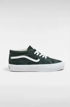 Vans tenisi din piele intoarsa Premium Classics LX Sk8-Mid Reissue 83 culoarea verde, VN000CQQPRM1 imagine