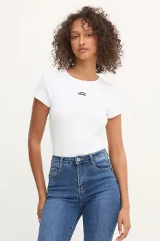 Vans tricou culoarea alb, VN000RD1WHT1 imagine