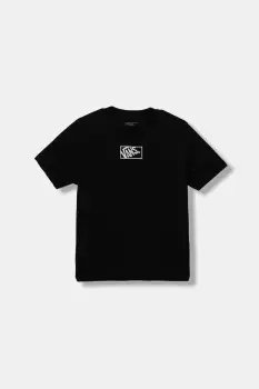 Vans tricou de bumbac pentru copii BY BLOCKED BOX SS TEE culoarea negru, uni, VN000RBCBLK1 imagine