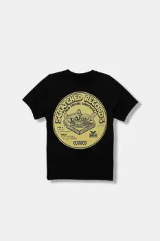 Vans tricou de bumbac pentru copii BY SCRATCHED RECORDS TEE culoarea negru, cu imprimeu, VN000RCGBLK1 imagine
