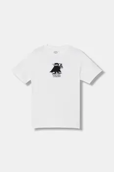 Vans tricou de bumbac pentru copii Classified SS culoarea alb, cu imprimeu, VN000R05WHT1 imagine