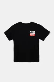 Vans tricou de bumbac pentru copii OG LOGO culoarea negru, cu imprimeu, VN000GDGBLK1 imagine