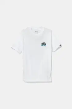 Vans tricou de bumbac pentru copii Old Skool culoarea alb, cu imprimeu, VN000MKUWHT1 imagine