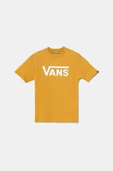 Vans tricou de bumbac pentru copii Vans Classic culoarea galben, cu imprimeu, VN000IVFBL21 imagine