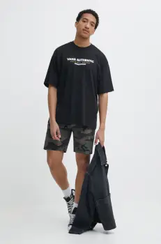 Vans tricou din bumbac barbati, culoarea negru, cu imprimeu imagine