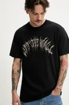 Vans tricou din bumbac barbati, culoarea negru, cu imprimeu, VN000M47BLK1 imagine