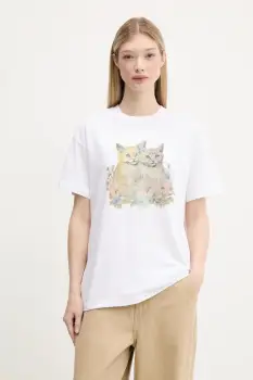 Vans tricou din bumbac culoarea alb, VN000MD2WHT1 imagine