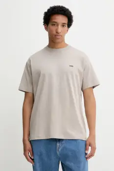 Vans tricou din bumbac culoarea bej, uni, VN000R9X7D61 imagine