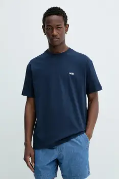 Vans tricou din bumbac culoarea bleumarin, uni, VN000R9XLKZ1 imagine