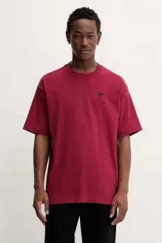 Vans tricou din bumbac culoarea bordo, cu imprimeu, VN000P56BRD1 imagine