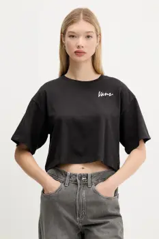 Vans tricou din bumbac culoarea negru, VN000QDFBLK1 imagine