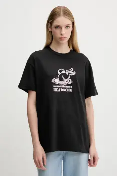 Vans tricou din bumbac culoarea negru, VN000RCDBLK1 imagine