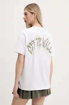 Vans tricou din bumbac femei, culoarea alb, VN000MCNWHT1 imagine