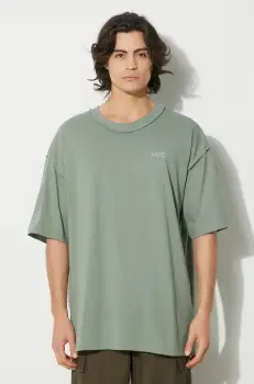 Vans tricou din bumbac Premium Classics LX barbati, culoarea verde, neted, VN000GBYE8A1 imagine