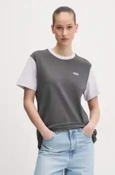 Vans tricou femei, culoarea gri, VN000JDKEKF1 imagine