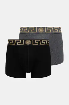 Versace boxeri 2-pack barbati, culoarea negru, AU10181 1A10011 imagine
