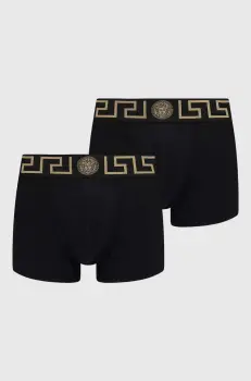 Versace boxeri 2-pack barbati, culoarea negru, AU10181 1A10011 imagine