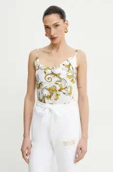 Versace Jeans Couture bluza femei, culoarea alb, cu imprimeu, 78HAM236 NS639 imagine