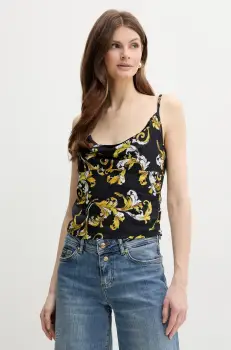 Versace Jeans Couture bluza femei, culoarea negru, cu imprimeu, 78HAM236 NS639 imagine