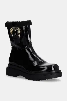 Versace Jeans Couture botine Drew femei, culoarea negru, cu platforma, 77VA3S69 ZS866 899 imagine