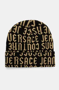 Versace Jeans Couture caciula culoarea negru, din tricot gros, 77HAZK54 ZG293 imagine