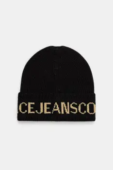 Versace Jeans Couture caciula de lana culoarea negru, 79HAZK40 ZG400 imagine