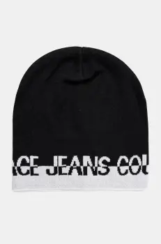 Versace Jeans Couture caciula de lana culoarea negru, de lana, din tesatura neteda, 77GAZK57 ZG315 imagine