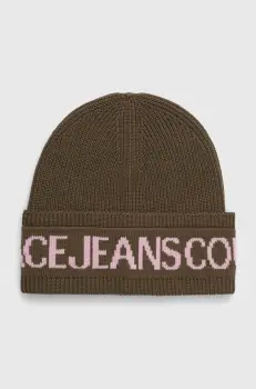 Versace Jeans Couture caciula de lana culoarea verde, de lana, 77HAZK40 ZG020 imagine