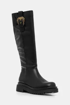 Versace Jeans Couture cizme culoarea negru, cu toc plat, 79VA3S65 71570 899 imagine