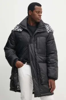 Versace Jeans Couture geaca barbati, culoarea negru, de iarna, 77GAS428 CQD61 imagine