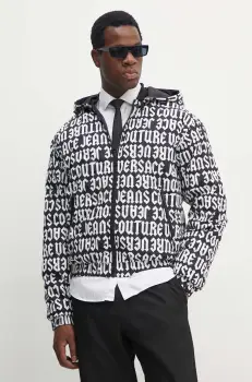 Versace Jeans Couture geaca cu doua fete barbati, culoarea negru, de tranzitie, 77GAUD16 CQD53 imagine